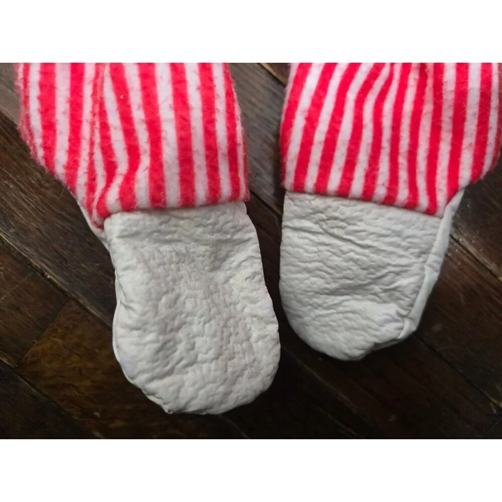 Vintage Montgomery Ward Christmas Striped Footed Pajamas size 3